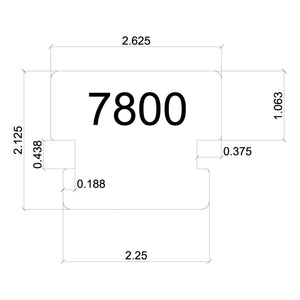 7800: Contemporary Handrail w/ Grip (2 - 5/8"W x 2 - 1/8"H) - Stair Parts USA