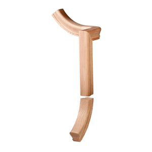 Left Hand Quarter-turn Gooseneck Up Easing Fitting for 6210 Handrail (7250-2) - Stair Parts USA