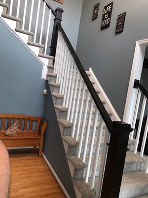 6000: Contemporary Small 2 - 13/16"W x 1 - 5/8"H Handrail w/1 - 1/4" Plow & Fillet (6000) - Stair Parts USA