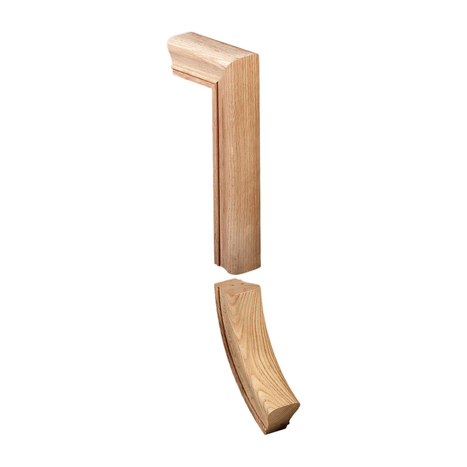 7299: Straight Gooseneck w/No Cap Fitting for 6210 Handrail - Stair Parts USA