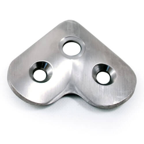 90 Degree Mounting Plate for Stainless Steel Handrail Supports (E011971, E011970) - Stair Parts USA