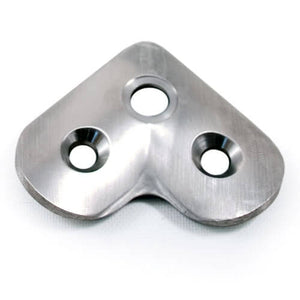 90 Degree Mounting Plate for Stainless Steel Handrail Supports (E011971, E011970) - Stair Parts USA