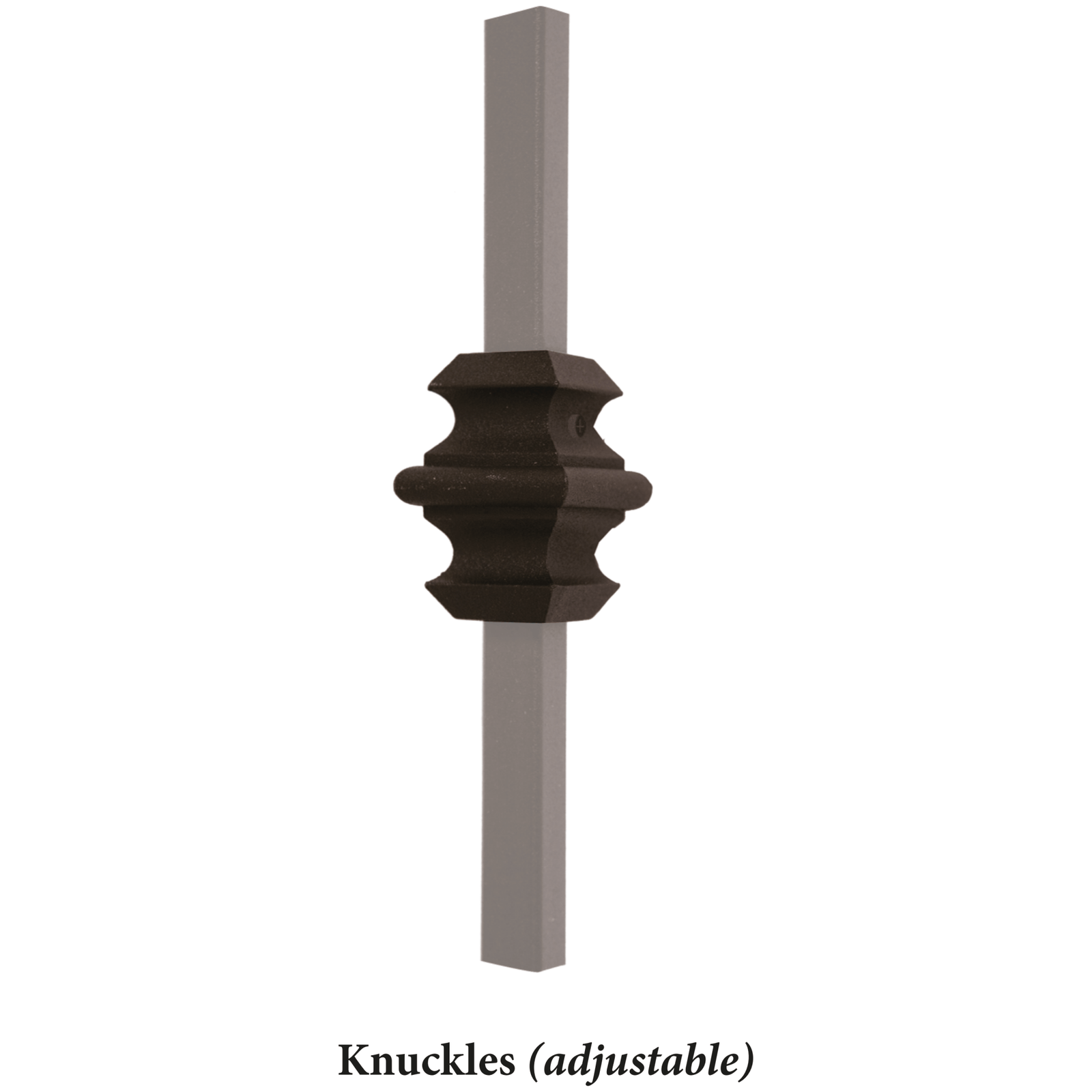 Adjustable Knuckle for 1/2" Square Hollow Iron Baluster (9064AK) - Stair Parts USA