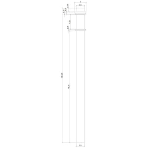 American 3-1/2" x 58" 4075F FLUTED Box Newel