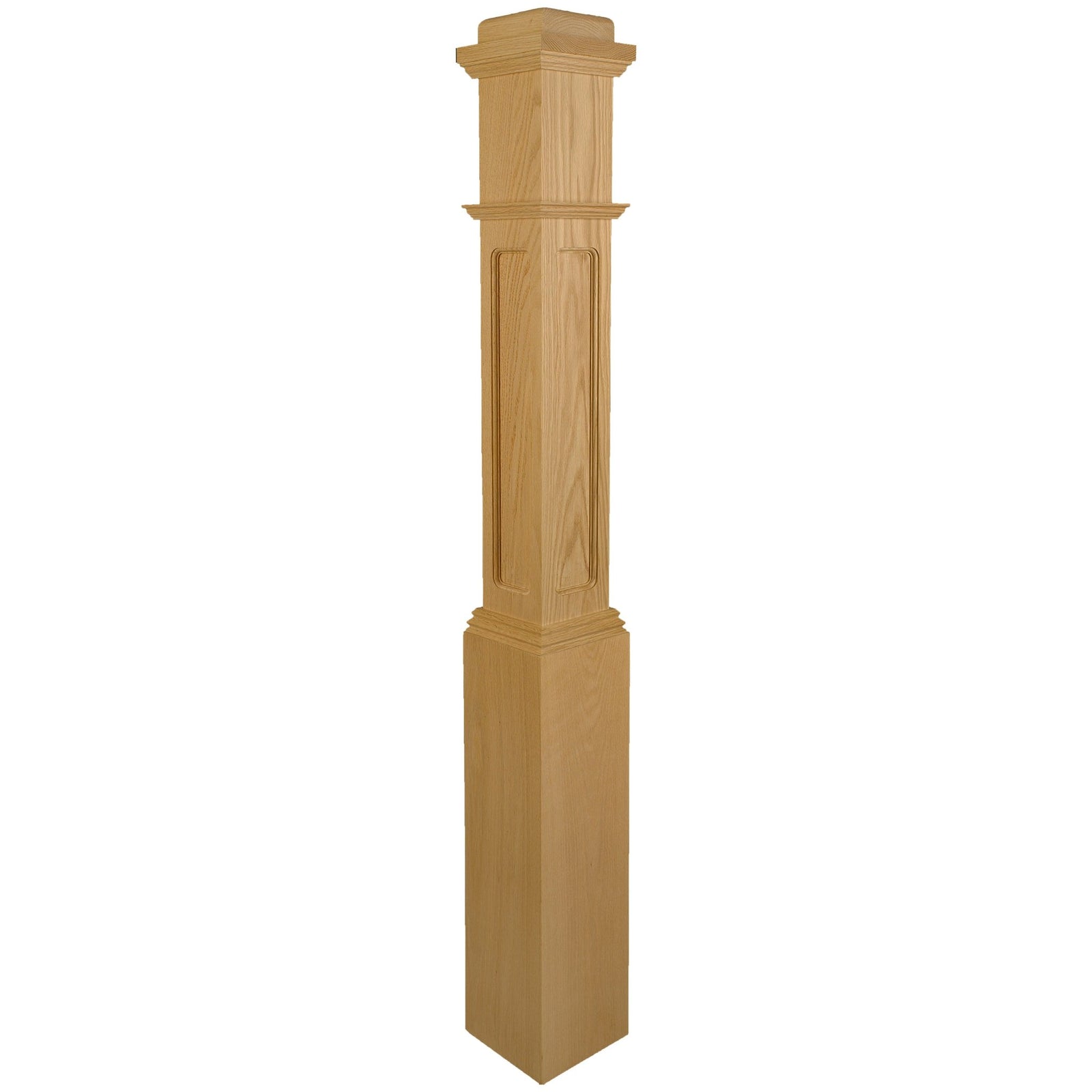 American 6 - 1/4" X 55" 4091FP Recessed Flat Panel Box Newel (4091FP, 4091DFP) - Stair Parts USA
