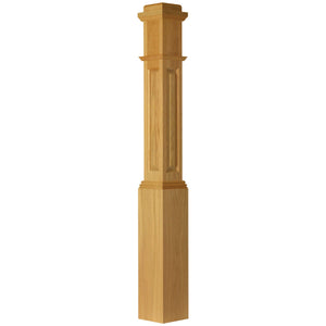 American 6 - 1/4" X 55" 4091RP Raised Panel Box Newel (4091RP, 4091DRP) - Stair Parts USA