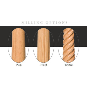 Bunker Hill 3 - 1/2" 3012 Pin Top Turned Newel w/Adjustable Dowel (3012, 3012F, 3012T) - Stair Parts USA