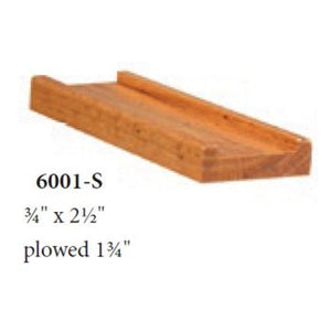 Contemporary 2 - 1/2"W x 3/4"H 6001 - S Shoe Rail w/1 - 3/4" Plow & Fillet (6001 - S) - Stair Parts USA