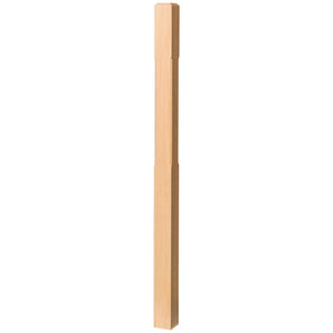 Contemporary 3 - 1/2" 4002C Chamfered Newel w/Chamfered Top (4002 - 48C, 4002 - 60C) - Stair Parts USA