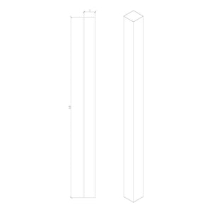 Contemporary 3" 4001 Newel (4001-48, 4001-60, 4001-72)