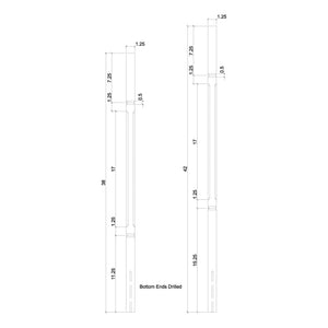 Contemporary Elegant Rise Chamfered Square Top Baluster in 1 - 1/4" or 1 - 3/4" (5034C, 5038C, 5042C, 5334C, 5338C, 5342C) - Stair Parts USA