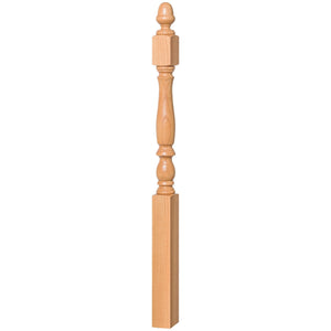 Country 3 - 1/4" 4600 Turned Newel w/Acorn Top (4600, 4604) - Stair Parts USA