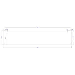 Double Return 1" x 11 - 1/2" Stair Tread (1400DR) - Stair Parts USA