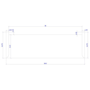 Double Return 1" x 11 - 1/2" Stair Tread (1400DR) - Stair Parts USA