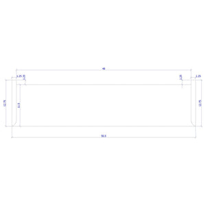 Double Return 1" x 11 - 1/2" Stair Tread (1400DR) - Stair Parts USA