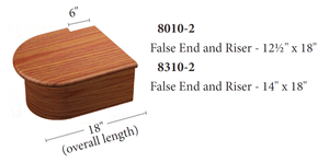 False End Starting Step & Riser - Standard Size - 8010 - 2 - Stair Parts USA