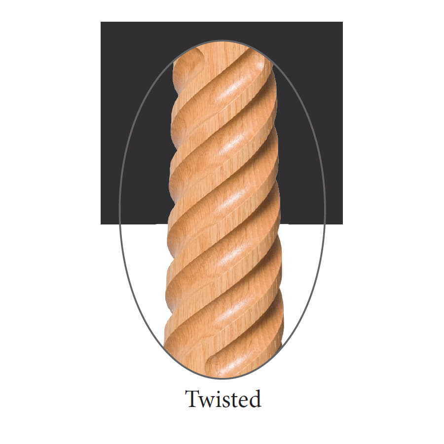 Georgia 1-3/4" Structural Rise Pin Top Baluster / TWISTED (2025T)