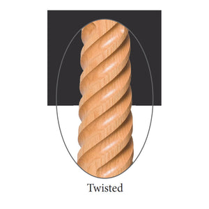 Georgia 1 - 3/4" Structural Rise Pin Top Baluster / TWISTED (2515T) - Stair Parts USA