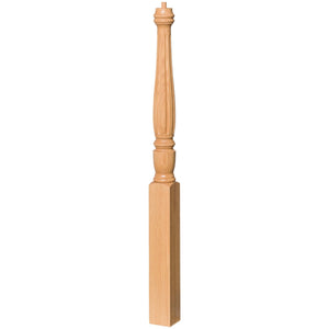 Georgia 3 - 1/2" x 48" 4511 Pin Top Turned Newel (4511, 4511F, 4511T) - Stair Parts USA