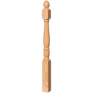 Georgia 3 - 1/2" x 48" 4540 Turned Newel w/Plain Pineapple Top (4540, 4540F, 4540T) - Stair Parts USA