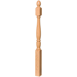 Georgia 3" x 48" 4740 Turned Newel w/Plain Pineapple Top (4740, 4740F, 4740T) - Stair Parts USA