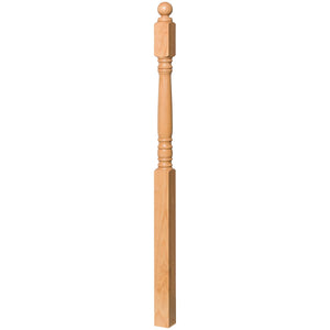 Hampton 3" 4300LT Short Block Turned Newel (4300LT, 4304LT) - Stair Parts USA