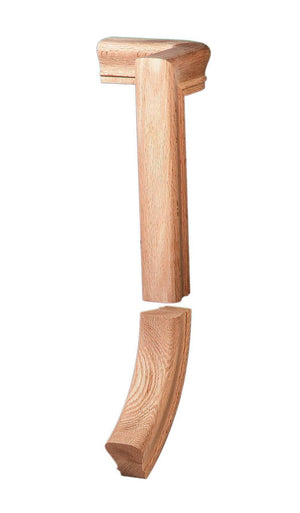 Left Hand Gooseneck w/No Cap Fitting for 6010 Handrail (7071) - Stair Parts USA