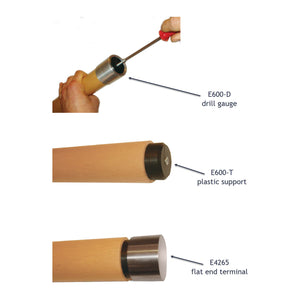 Plastic Support for Wooodinox End Terminal - Screw Included (E600 - T) - Stair Parts USA
