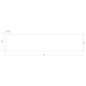 Right Hand Return 1" x 11 - 1/2" Stair Tread (1200RH) - Stair Parts USA