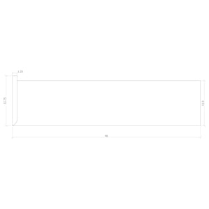 Right Hand Return 1" x 11 - 1/2" Stair Tread (1200RH) - Stair Parts USA