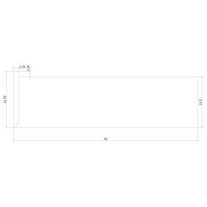 Right Hand Return 1" x 11 - 1/2" Stair Tread (1200RH) - Stair Parts USA