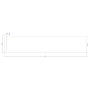 Right Hand Return 1" x 11 - 1/2" Stair Tread (1200RH) - Stair Parts USA