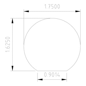 Round 1 - 3/4" Handrail with Flat Bottom (6040) - Stair Parts USA