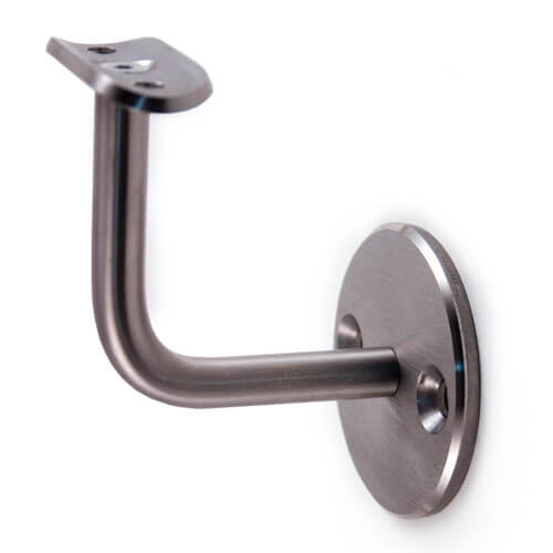 Stainless Steel Handrail Support With Rigid Mounting Plate for 1 - 2/3 Tubular Handrail (E0223) - Stair Parts USA