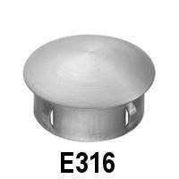 Stainless Steel Mushroom Style End Cap for Tubular Handrail - Stair Parts USA