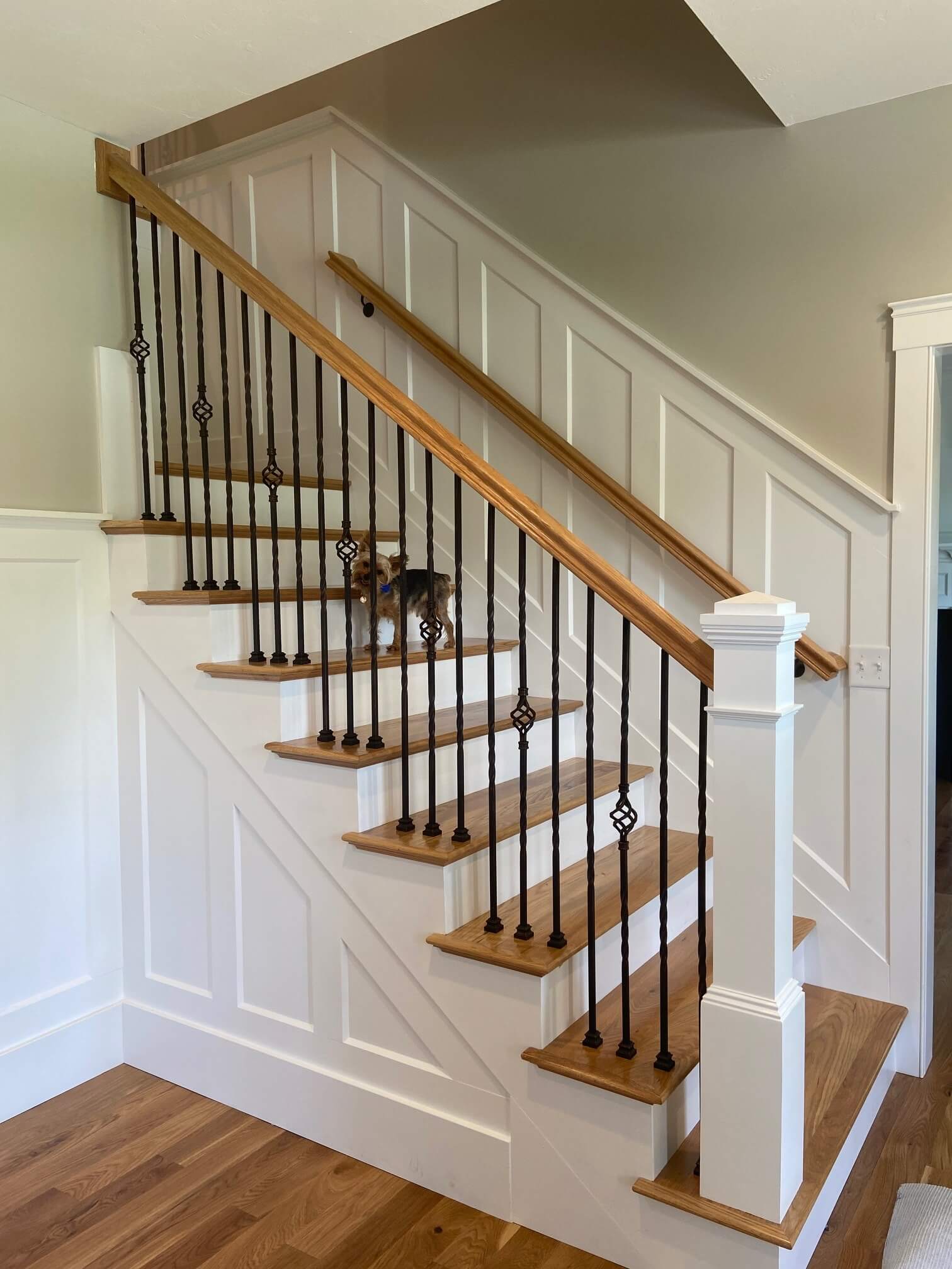 Twist Series 1/2" Square x 44"H Single Basket, Double Twist Hollow Iron Baluster (9003) - Stair Parts USA