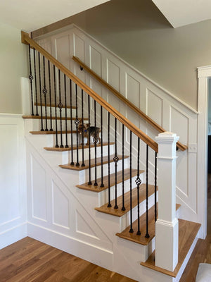 Twist Series 1/2" Square x 44"H Single Basket, Double Twist Hollow Iron Baluster (9003) - Stair Parts USA