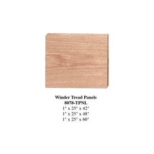 WINDER TREAD: 25" x 1" Stair Tread (8078 - TPNL) - Stair Parts USA