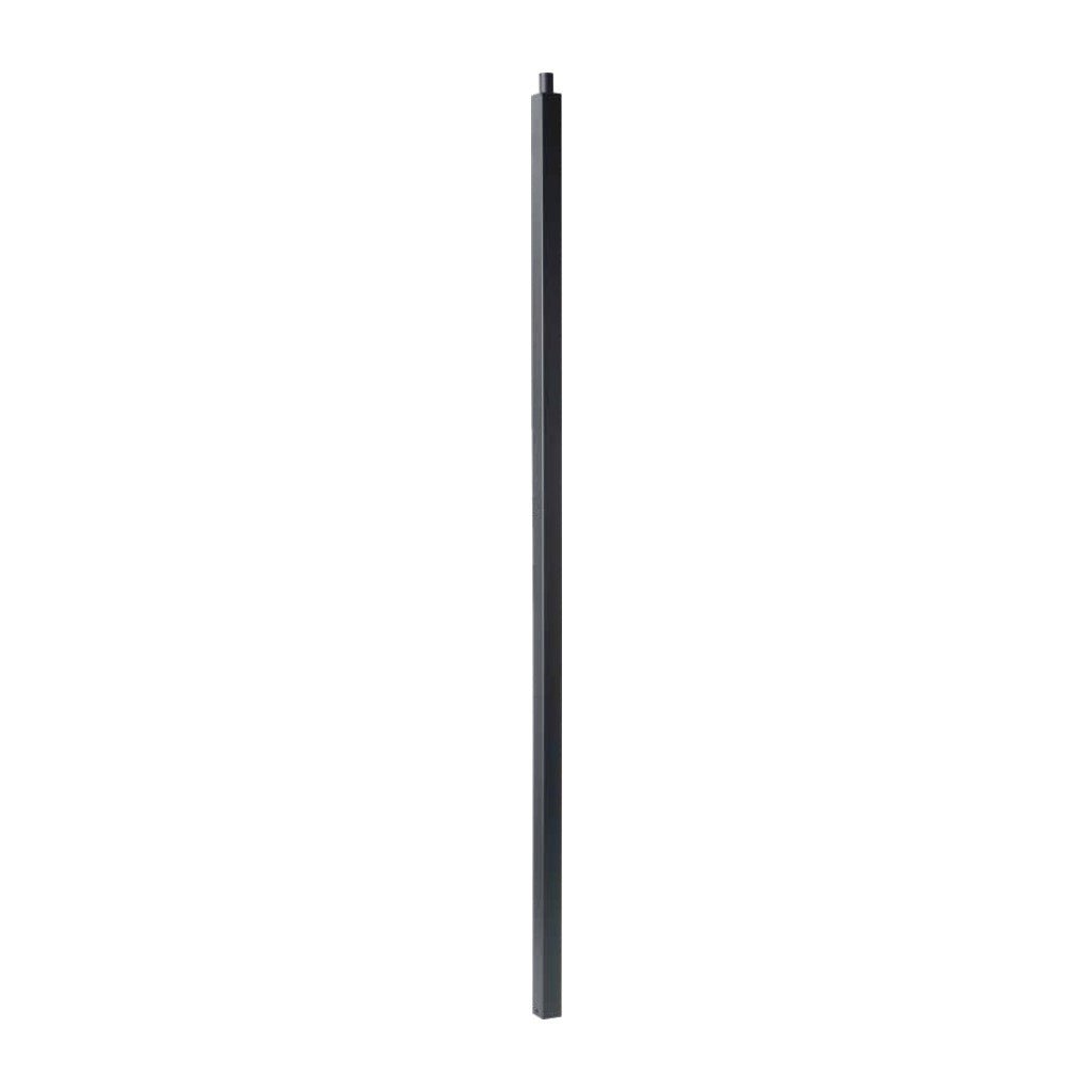 1 - 3/16" x 48"H Square Hollow Iron Newel (9500HN - SB - 48) - Stair Parts USA