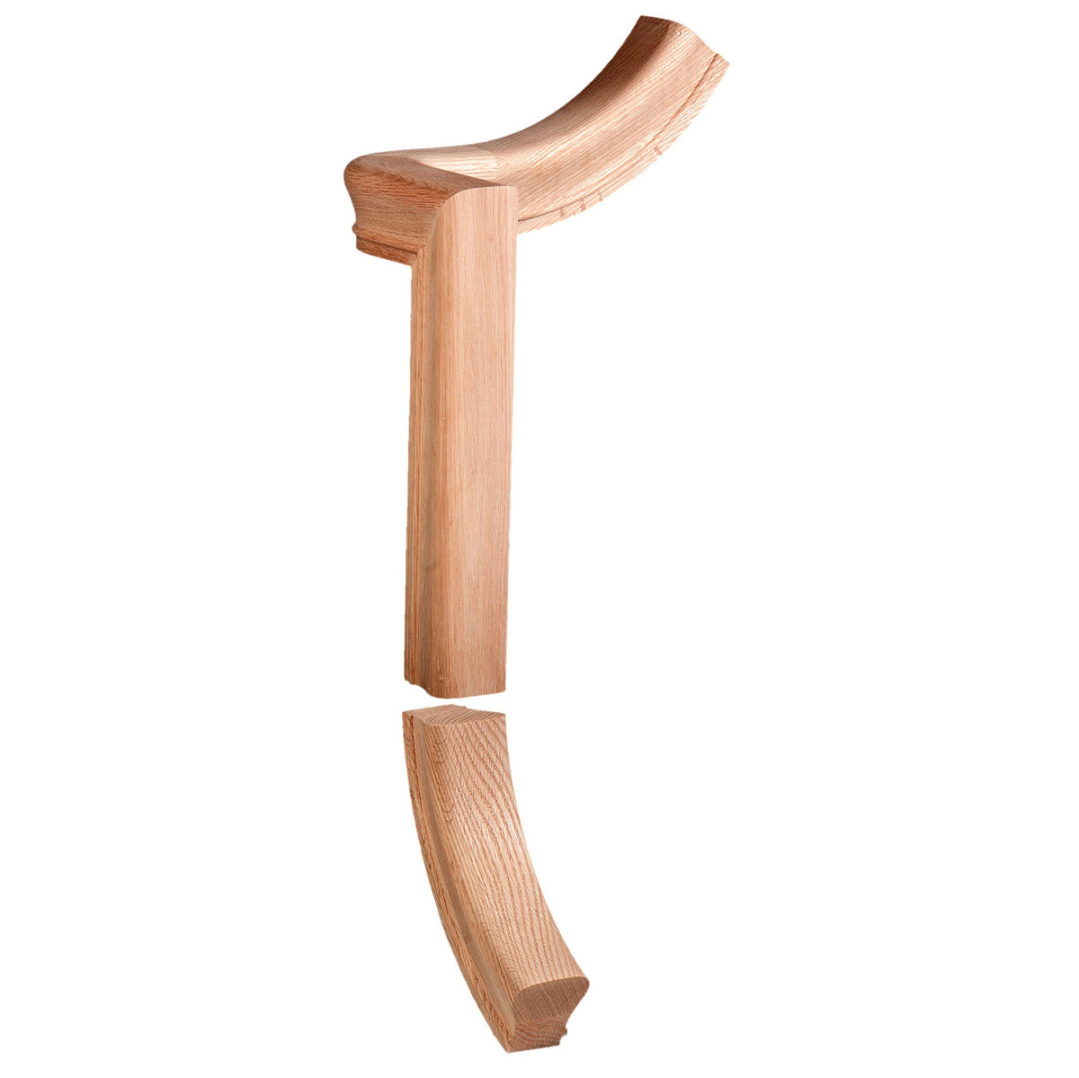 Right Hand Gooseneck Up Easing Fitting for 6010 Handrail (7055 - 2) - Stair Parts USA