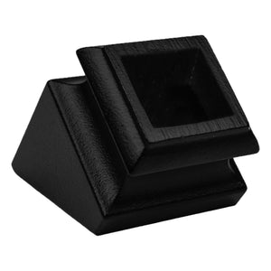Satin Black Mega Series: Pitch/Angled Shoe w/ Set Screw for 3/4" Square Hollow Iron Baluster (9063RS - 3/4) - Stair Parts USA