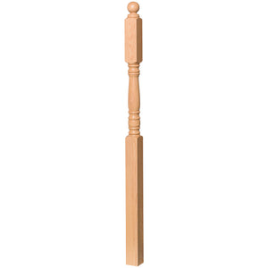 Hampton 3" x 60" 4303 Long Block Turned Newel w/Ball Top
