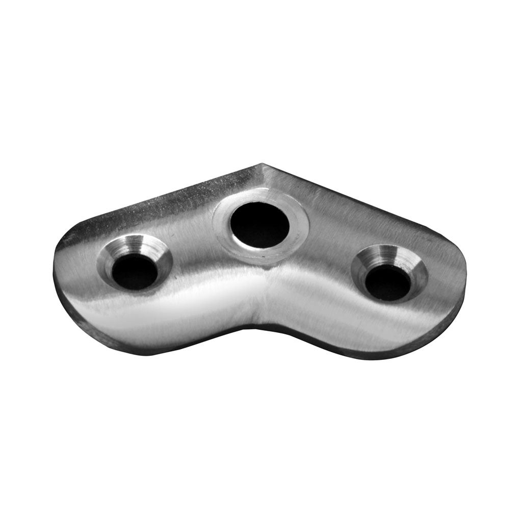 45 - Degree Mounting Plate for Stainless Steel Handrail Supports (E011974) - Stair Parts USA