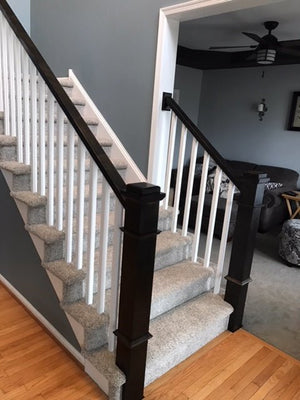 6000: Contemporary Small 2 - 13/16"W x 1 - 5/8"H Handrail w/1 - 1/4" Plow & Fillet (6000) - Stair Parts USA