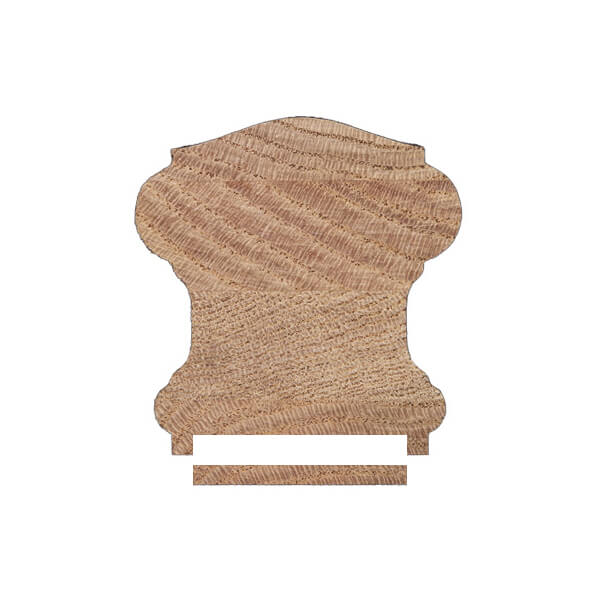 6710P - 125: Mid - Western 2 - 5/8"W x 2 - 3/4"H Handrail w/1 - 1/4" Plow &amp; Fillet - Stair Parts USA