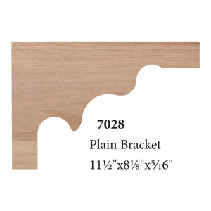 7028: Decorative Stair Tread Bracket / Plain (11-1/2"W x 8-1/8"H x 5/16")