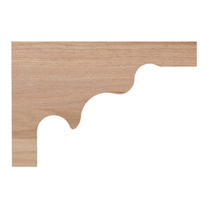 7028: Decorative Stair Tread Bracket / Plain (11-1/2"W x 8-1/8"H x 5/16")