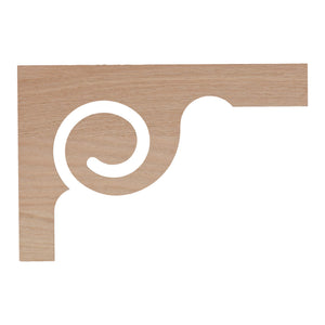 7029: Decorative Stair Tread Bracket / Scroll (11 - 1/2"W x 7 - 3/4"H x 5/16") - Stair Parts USA