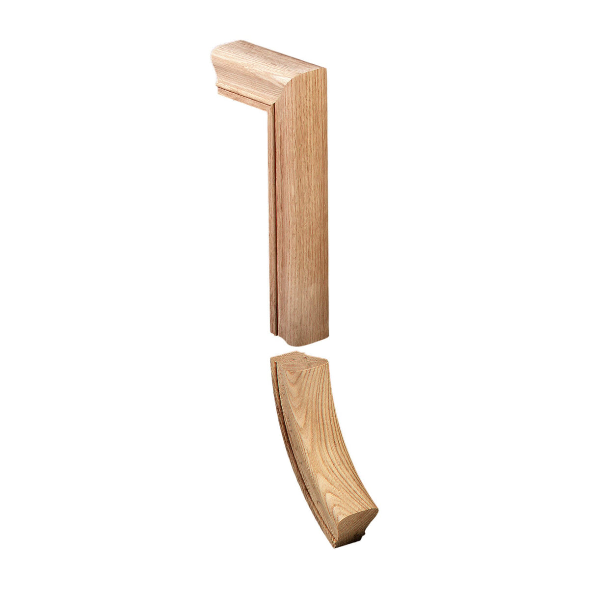 7299: Straight Gooseneck w/No Cap Fitting for 6210 Handrail - Stair Parts USA