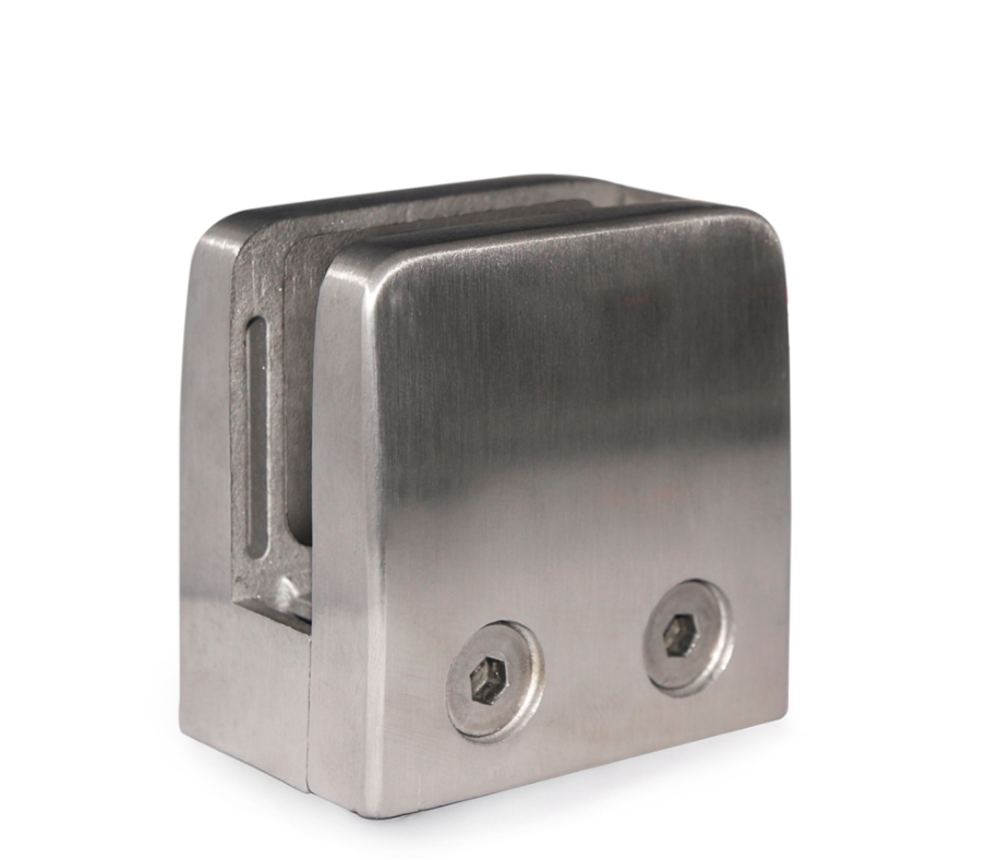 316 Stainless Steel Glass Clamp 2 11/64" x 2 11/64" for Flat Tube - SKU: E21500000